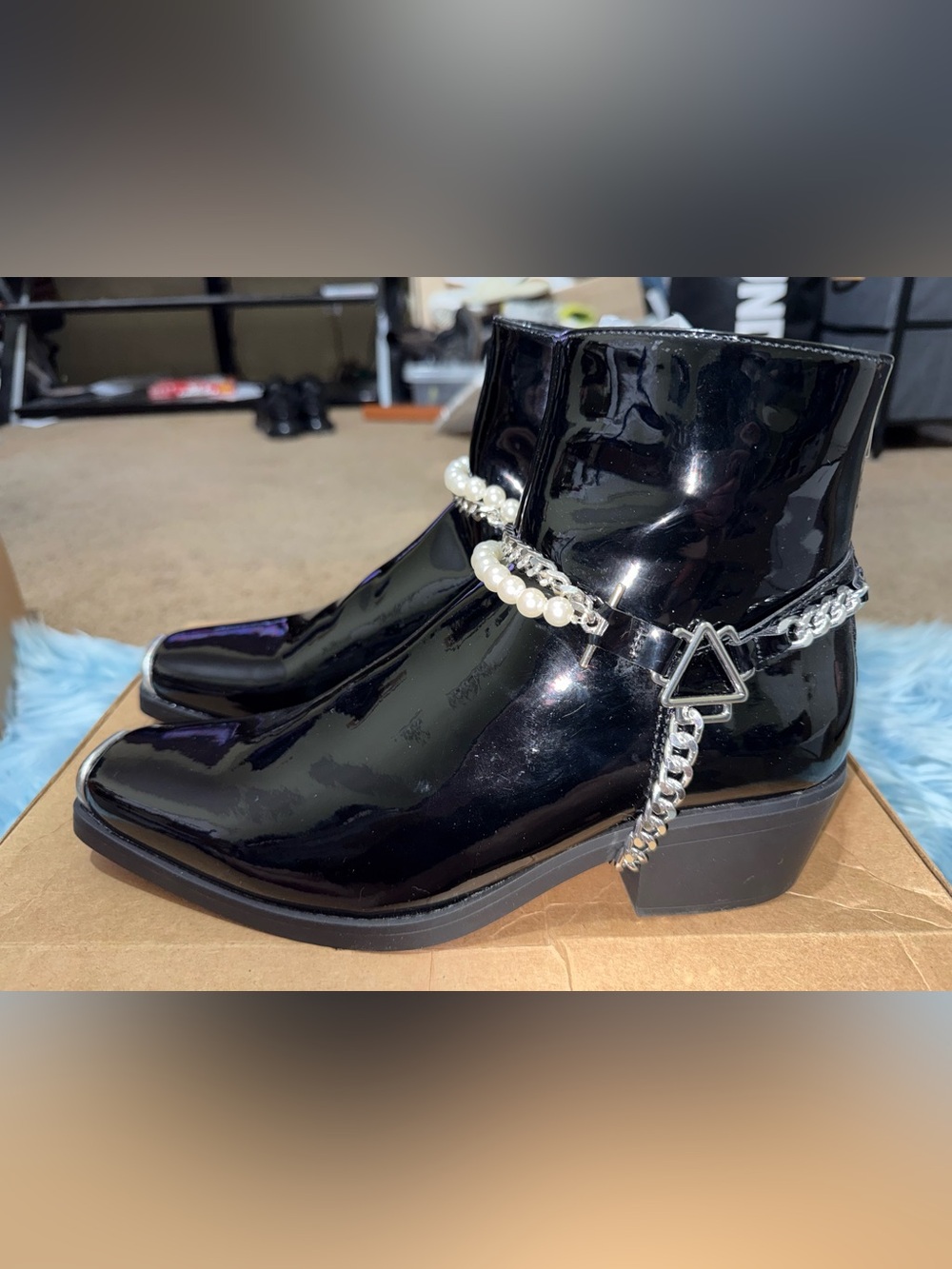 ASOS Shiny Chelsea Boots